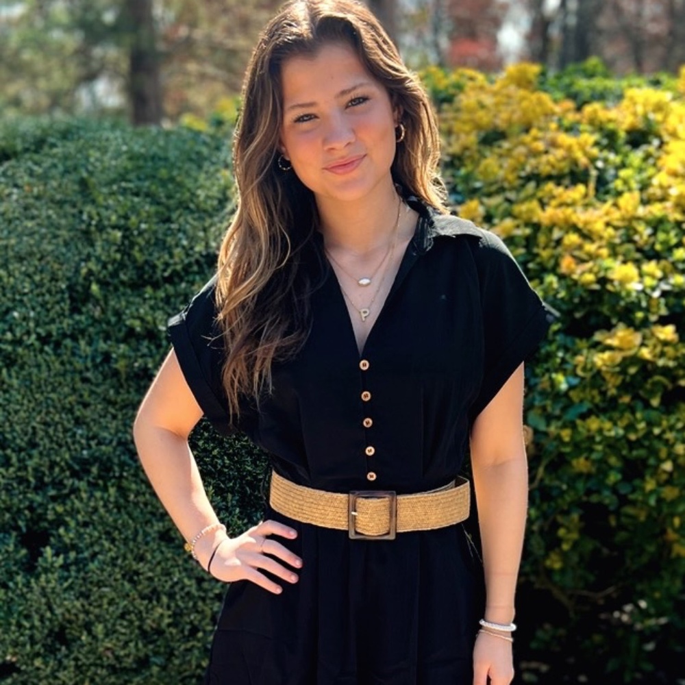 Collared Button Up Mini Dress - Picture 2 of 2